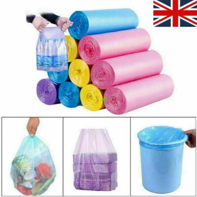 15-45x Kitchen Garbage Bag Trash Bags Durable Disposable Plastic Home Tool, - Image 1 of 4