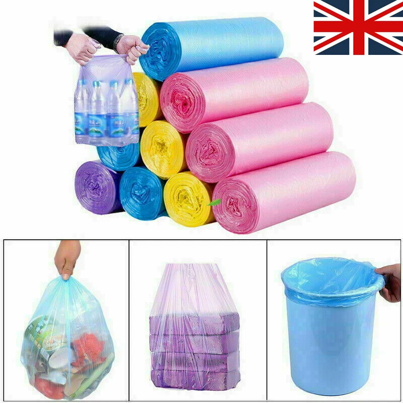 15-45x Kitchen Garbage Bag Trash Bags Durable Disposable Plastic Home Tool, - Image 1 of 4