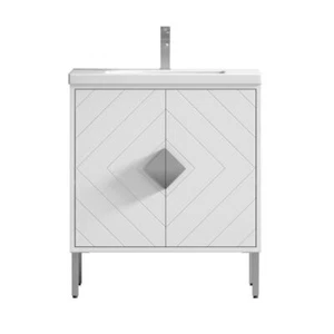 30 inch Modern Style White Eileen Bathroom Sink Vanity - AC-66WT30 - Picture 1 of 7