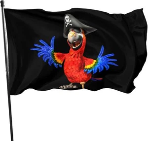 Pirate Parrot Flag 3X5 Ft outside Breeze Outdoor Flags with Grommets for Yard In - Picture 1 of 3