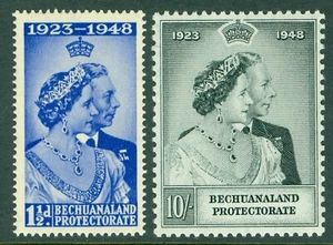 SG 136/137 Bechuanaland Protectorate 1948 Silver wedding set. Fine unmounted... - Picture 1 of 1