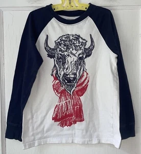 Gymboree Embroidered Buffalo Bison Tee Shirt Cowboy Western Sz 8 - Picture 1 of 8