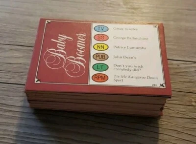 100 Random Trivial Pursuit Cards Baby Boomer Edition - Image 1 of 2