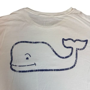 Vineyard Vines T-Shirt Men's Sz L White VTG Whale Graphic Short Sleeve Pocket - Picture 1 of 6