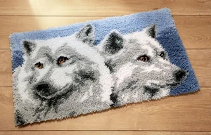 Vervaco Latch Hook Kit Rug Wolves - Picture 1 of 1
