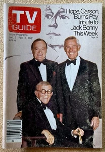 TV Guide VTG Issue - Jan 31-Feb 6, 1981 w/ Bob Hope, George Burns, Johnny Carson - Picture 1 of 3