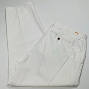 Pantalones chinos Tommy Bahama para hombre 40x32 marfil 100 % algodón Pima frente plano elástico - Imagen 1 de 9