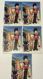 Betty Boop Postcard Lot x5 London Changing of the Guard 1990s Vintage Pudgy - Picture 1 of 12
