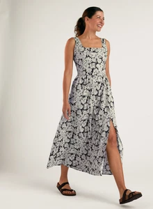 Hot Deal TILTLE NINE Women's Crusher Column Midi Dress, Black Floral NEW FULL TA - Picture 1 of 7