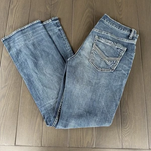 Jeans BKE Hebilla Jake Bootcut Para Hombres 32x34 Azul Lavado Medio Elastizado Premium Denim - Imagen 1 de 14