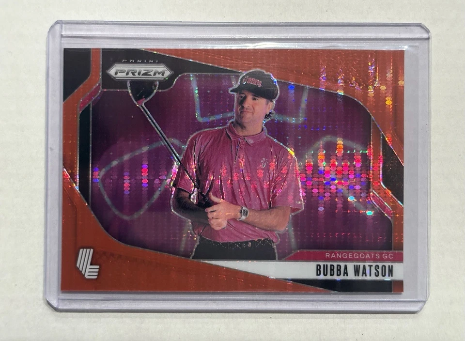 2025 Panini Prizm Liv Golf Bubba Watson / 299 Pulsar Red Parallel SP - Image 1 of 2