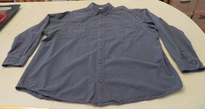 Duluth Trading Company Mens Button Up Gray Size 2XL Shirt Long Sleeve 100% Cotto - Picture 1 of 7