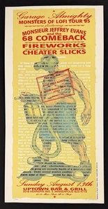 Póster Garage Almighty 68 Regreso Fuegos artificiales Cheater Slicks 95 Derek Hess Firmado - Imagen 1 de 3