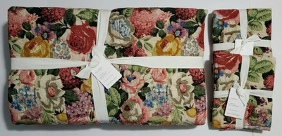 Pottery Barn Lorain Full Queen Quilt + 2 Standard Pillow Shams Floral NEW NWT - Image 1 of 4