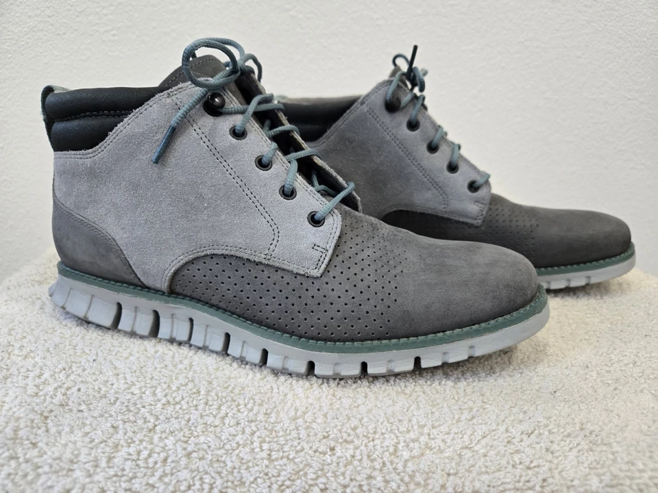COLE HAAN Zerogrand замшевые ботинки серый нубук туфли мужской размер 8-Chukka Grand OS - Изображение 1 из 4