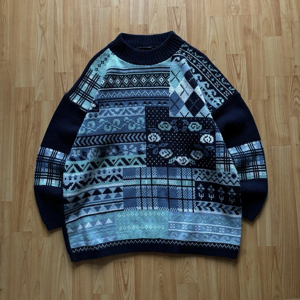 Suéter Azul Coquette Dana Scott Vintage Años 80’s Mujer Talla L/XL! Foto 1 de 4