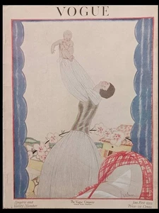 VOGUE JANUARY 1st 1922 - GEORGES LEPAPE, HELEN DRYDEN, LANVIN, MOLYNEUX - Picture 1 of 2