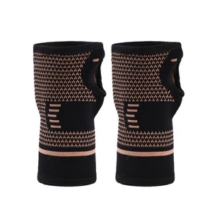 Coppers Wrist Compression Sleeves Wrist Brace Wrist Support Elastic Wrist Band - Picture 1 of 11