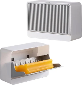 2er Pack Staubdichter Seifenhalter für Duschwand, selbstklebend Wandmontage Seife Di - Bild 1 von 12