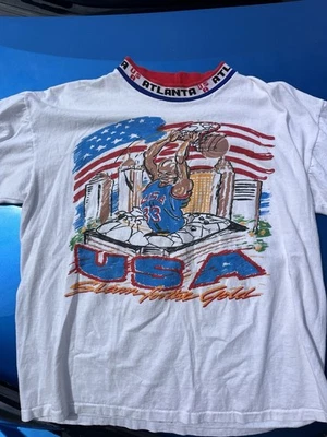 Vintage Team USA 1996 Olympic Basketball Dream Team RARE Shirt - Image 1 of 3