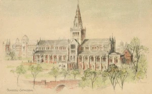 Glasgow Cathedral Postcard c1930s Scotland - Picture 1 of 2