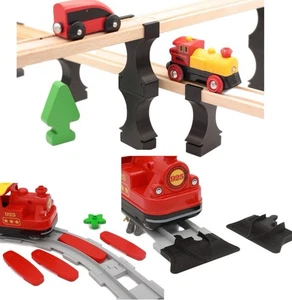 Locorico Duplo kompatible Holzeisenbahn Schienenaufleger, Stop Action, Startrampen - Bild 1 von 21