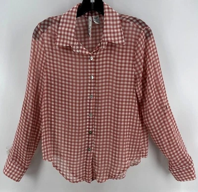 Женская блузка с длинным рукавом American Rag на пуговицах прозрачный размер XSmall - Изображение 1 из 4