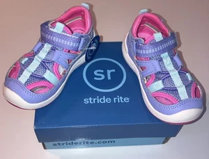 Kid Girls Stride Rite Sandals Size 6M ( Wade Style) Purple/Pink/Blue) NIB - Picture 1 of 8
