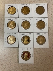 2000 TO 2009 S GEM PROOF SACAGAWEA DOLLAR 10 COIN DECADE SET - Picture 1 of 1