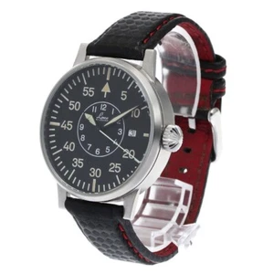 Laco Pilot Genf 861807.2.D Black Dial Case 42mm Automatic Men's Watch Used - Picture 1 of 6