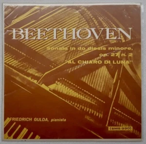 BEETHOVEN SONATA OP.27 No.2 AL CHIARO DI LUNA MOONLIGHT GULDA 45 GIRI 7" - Picture 1 of 1