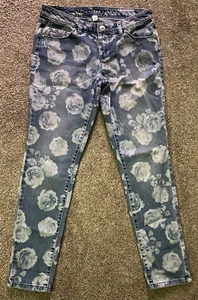 Lauren Conrad LC Skinny Jeans Floral Rose Print Women's Size 6 - Picture 1 of 10