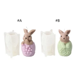 Flower Rabbit Molds DIY Hatchling Bunny Silicone Moulds Home-Decor - Picture 1 of 10
