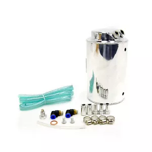 2000ML ALUMINUM RACE TYPE 4 OIL RESERVOIR CATCH TANK CAN TURBO CHARGED NA - Picture 1 of 2