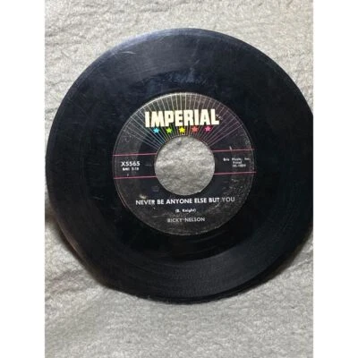 Vintage 45 RPM Vinyl 'IT'S LATE & NEVER BE ANYONE ELSE BUT YOU' RICKY NELSON - Image 1 of 2