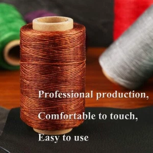 Waxed Thread 284 Yards, Leather Sewing Waxed Thread Cord 150D for Leather Shoes - Picture 1 of 29