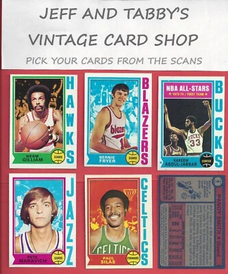 1974-75 TOPPS BALONCESTO 1 A 132 / VER MENÚ DESPLEGABLE PARA TARJETA QUE RECIBIRÁS Foto 1 de 4