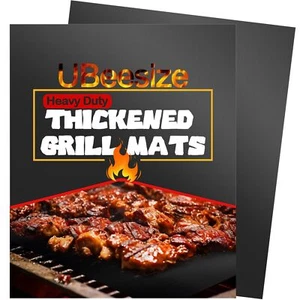 2PCS Non-Stick 600°F BBQ Grill Mats & Baking Sheets Dishwasher Safe Easy Clean - Picture 1 of 7