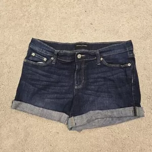Banana Republic Denim Jean Shorts Womens Size 28/6 Dark Wash Cuffed - Picture 1 of 7