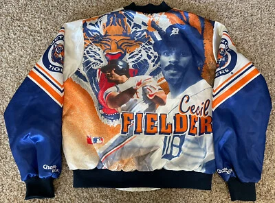 Vintage Cecil Fielder Detroit Tigers Chalk Line Fanimation Jacket Size Large MLB - Image 1 of 4