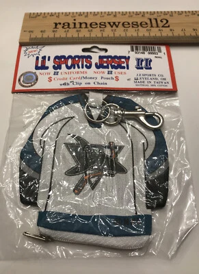 De colección NHL San Jose Sharks Bolsa de Dinero Hockey Jersey Llavero Lil Deportes Mocoso NHL Foto 1 de 4