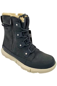 Sorel Explorer Women's II Joan Dual Zip Waterproof Boots Grill/Fawn - Picture 1 of 3