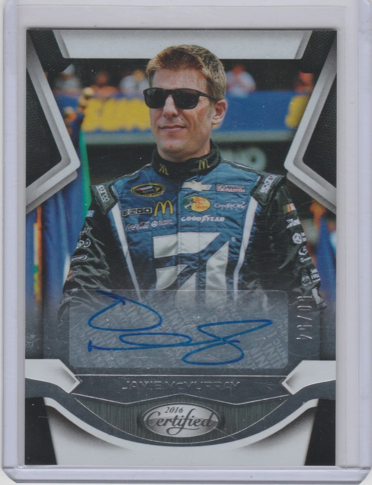 MAY-2016 CERTIFIED RARE 50/54 NASCAR RACING AUTOGRAPH JAMIE MCMURRAY NICE