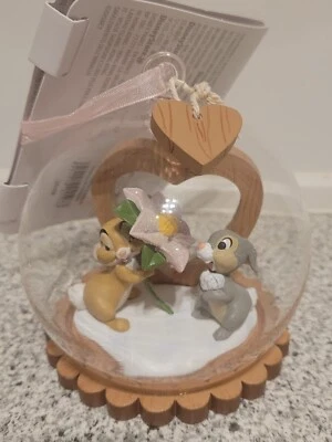 Disneyland Paris Bambi Klopfer u. Miss Bunny Weihnachtsornament, NEU m. Etikett - Bild 1 von 4