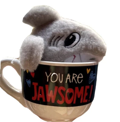 Taza Tiburón “You are Jawsome” Taza Día de San Valentín con Peluche Tiburón Nuevo Foto 1 de 4
