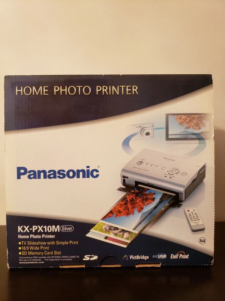 Open Box.  PANASONIC Home Photo Printer KX-PX10M with remote control. - Image 1 of 4