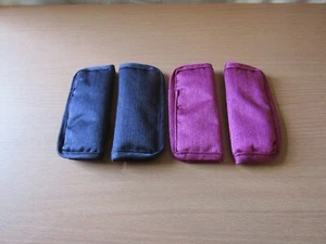 PAAR KABELBAUM GURTPADS IN ROSA ODER BLAU. - Bild 1 von 3
