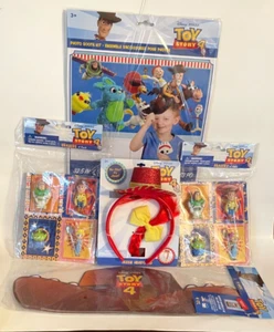 Lot of Toy Story 4 Party Supplies Photo Booth Cowboy Hats Jessie Headban Erasers - Picture 1 of 9