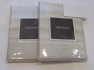2 Vera Wang Silk Strie Standard Shams - Picture 1 of 3