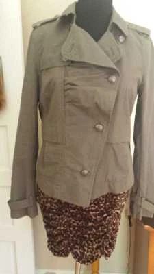 Nuevo Juicy-Couture-denim-Mujer-M Marrón Beige Algodón-3 Botones-Blazer-Chaqueta Foto 1 de 4